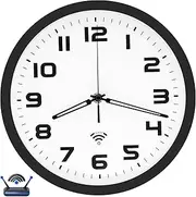 [OCEST] 10-inch Smart Wi-Fi Analog Wall Clock, Auto Time Sync & DST, Silent Non-Ticking Battery Operated Wall Clocks Large Display Easy to Read for Home Office School Kitchen Living Room Bedroom