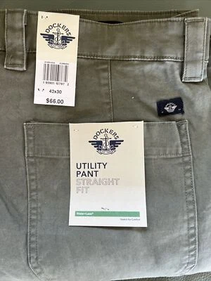 Dockers Men's Straight Fit Utility Pants - Camo Green 42x30 New With Tags