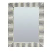 Luxe Living Indi Bone Inlay Wall Mirror in Grey