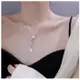 梨花HaNA 韓國簡約不簡單．鍍925銀別針造型珍珠項鍊