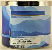 Bath & Body Works White Barn GLACIER MIST 3 Wick 14.5 Oz Scented Candle