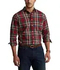 Polo Ralph Lauren Mini Check Print Cotton Shirt, Multi, Small