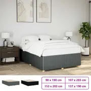 Bed Frame Slat Mattress Base Wooden Bedstead Bedroom Furniture Fabric vidaXL
