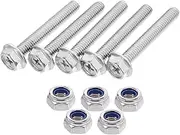 ABOOFAN 1set Stainless Steel Flange Bolts and Nuts Set with Washers Anti- Design for Secure High-Strength Connections Stainless Steel Kit for Home Repairs and Installations