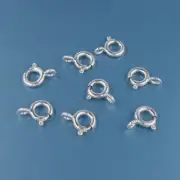 Sterling Silver Spring Ring Clasp Connector w/Soldered Closed Loop [6mm or 7mm]