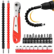 Flexible Drill Bit Extension Kit Super Bit Set with Wrench Sleeves and Bitsㄨ