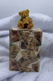 NIB Cherished Teddies "Keep Trying" 1998 Mini Figurine Vintage Figurine Bear