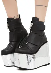 [Club Exx] Diabolical Disco Platform Wedges