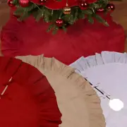 Christmas Tree Skirt with Ruffled Edge - 36" and 60" Rustic Trees Skirts