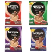 9 Sachets Coffee Nescafe Blend & Brew 3 in 1 Instant Powder Mix Low Sugar Rich