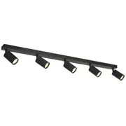 Long LED Spotlights Picard Black Wall 5 Lights Ceiling Telbix Lighting