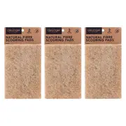 6pc Clevinger Natural Vegan Household/Kitchen Scouring Cleaning Pad 14.5x9.5cm