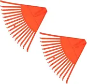 2Pcs Lawn Rake Durable Tine Garden Rake for Leaves and Grass Easy to Use Tool for Gardening Cleaning and Cultivating Plants
