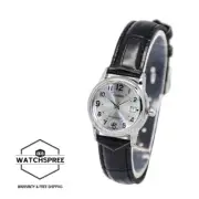 Casio Ladies' Standard Analog Black Leather Strap Watch LTPV002L-7B LTP-V002L-7B