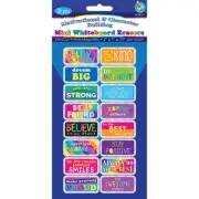 Non-Magnetic Mini Whiteboard Erasers, Motivational/Character Building, Pack of