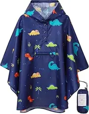 [SaphiRose] Lightweight Kids Rain Poncho Jacket Waterproof Outwear Rain Coat