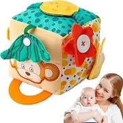 Activity Cube for Baby - Soft Baby Tissue Box Toy Sensory Cube | Early Learning Travel Toys, Toddler Tissue Box for Kids, Family, Friends