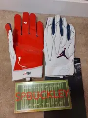 NIKE JORDAN SUPERBAD 5.0 NFL NEW ENGLAND PATRIOTS #54 DONT'A HIGHTOWER GLOVES WT