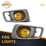 Black Yellow Fog Lights for 1999-2000 Honda Civic Projector Driving Bumper Lamps (for: Honda)