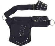 [KPYWZER] YiMao Thigh Drop Leg Bag for Women Fanny Pack Renaissance Faire Festival Lace Waist Bag Utility Hip Belt Waist Bags WomensTravel Outdoors Black