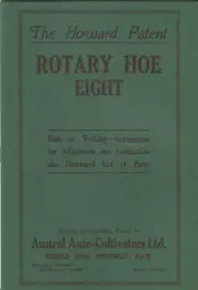 Howard Rotary Hoe Eight instructions/parts book (quality reprint)