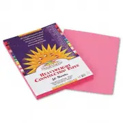 Pacon Sunworks Groundwood Construction Paper - 12" X 9" - Pink (7003)