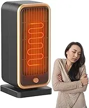 Electric Heater for Bedroom - 500W Small Heaters Indoor Use | PTC Ceramic Smart Thermostat and Silent Operation Portable Mini Heater Quick Heat Borato