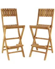 Peyton Lane Set of 2 Indoor/Outdoor Folding Bar Stools