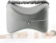 Knee Pillow for Sciatica Relief, Back Pain, Leg Pain, Pregnancy, Hip and Joint Pain - Memory Foam Wedge Contour Orthopedic Knee Pillow