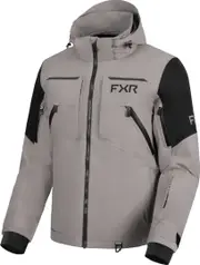 FXR Ridge Pro Trilaminate 2025 Snowmobile Jacket, black-grey, Size L for Men Black Grey