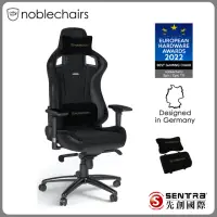 在飛比找momo購物網優惠-【noblechairs】EPIC 真皮系列電競椅(黑色)