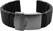 [Watch Experts] Replacement Black Polyurethane Link Bracelet Band 22mm for Luminox 3000 and 3900 Series Watches