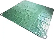 7x7Ft Waterproof Tarp With 4 Handles for Sandbox Cover, Outdoor Leaf Hauler, Lawn Debris, Landscape Pruning, Tent Footprint, Camping, Patio FirePit Cover, Table