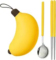 YNPQTDS Travel Tableware for Kids | Chopstick Spoon and Case Set,Portable Tableware Utensil Spoon Chopsticks for Home