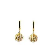 NIB EFFY sterling silver gold plated and pearl shell earrings $1248 retail