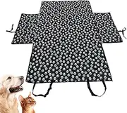 Lunaobrik Dog Car Seat Cover for Back Seat | Heavy Duty Backseat Cover Protector,Anti-Slip Foldable Pet Trucks Protector for Dirt Hair, Camping Mat, Outdoor Use