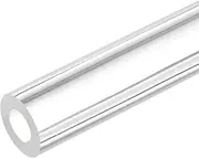 uxcell Acrylic Pipe Clear Rigid Round Plastic Tube 10mm ID 20mm OD 10" for Lamps and Lanterns, Water Cooling System