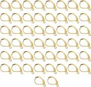 100x Earrings Gold Backing Leverback Ear Hooks Clasp Findings Bulk