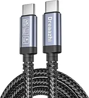 Deraazhi USB C to USB C Cable 1M,240W USB C 3.2 Gen2 20Gbps,4K@60Hz Video Cord,for 4K 60Hz Video and Data Transfer from USB C Hard Drives, laptops, Mobile Phones and Other Type C Devices.