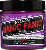 MANIC PANIC Mystic Heather Hair Dye - Classic High Voltage - Semi Permanent Hair Color - Mauve Shade With Pink Undertones - Glows in Blacklight - Vegan, PPD & Ammonia Free - For Coloring Hair