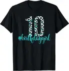 Ten Double Digits 10th Birthday Girl Outfit Teal Leopard T-Shirt Hoodie