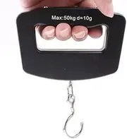 [Generic] 50kg Portable Electronic Luggage Scale LCD Display Travel Digital Luggage Scale Hanging Backlight Balance Weighing