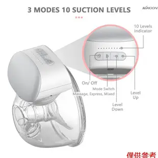 Bebebao P1 可穿戴吸奶器免提電動單便攜式可穿戴吸乳杯 8 盎司/ 240 毫升不含 BPA 3 種模式 10