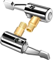 2-Packs Lock On Air Chuck Tire Inflator Hose Adapter, Metal Locking Tire Chuck with Standard Tire Valve Thread, No Leakage Tire Inflating Hose Nozzle for Portable Tire Pump/Air Compressor