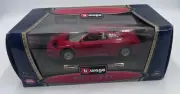 B Burago Die-cast 1:24 1992 Red Bugatti EB 110 1991 W/Stand NOS Box