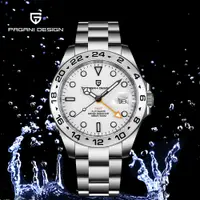 在飛比找蝦皮購物優惠-Pagani DESIGN 男士自動機械手錶 GMT 手錶 