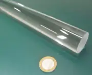 Acrylic Extruded Round Rod, Clear 1.250" (1 1/4") Dia x 6' Length, 1 Unit