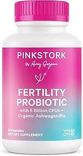 Pink Stork Fertility Probiotic: Fertility Supplements for Women, Probiotics for Reproductive Gut Health, Women-Owned, 30 Capsules