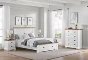 CHARLSBOURG 4 Piece King Bed Tall Chest Suite