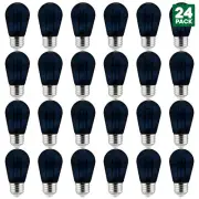 Sunlite LED Transparent Black Colored S14 Medium Base Bulb 15000H Avg Life 24Pk